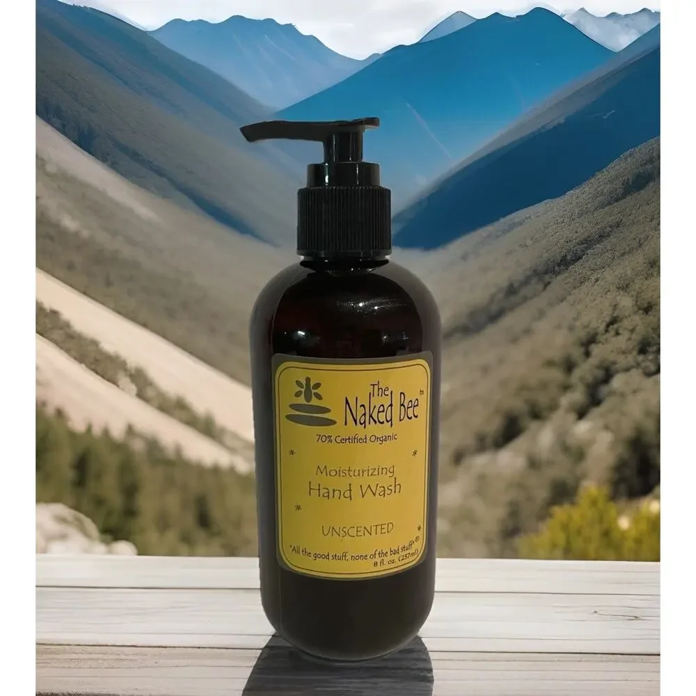 The Naked Bee Moisturizing Hand Wash Unscented 8.0 oz Pump Organic Aloe Vera